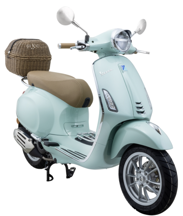 Luggage basket Classic with luggage bridge for Vespa Primavera/Sprint 50-150ccm, dark brown