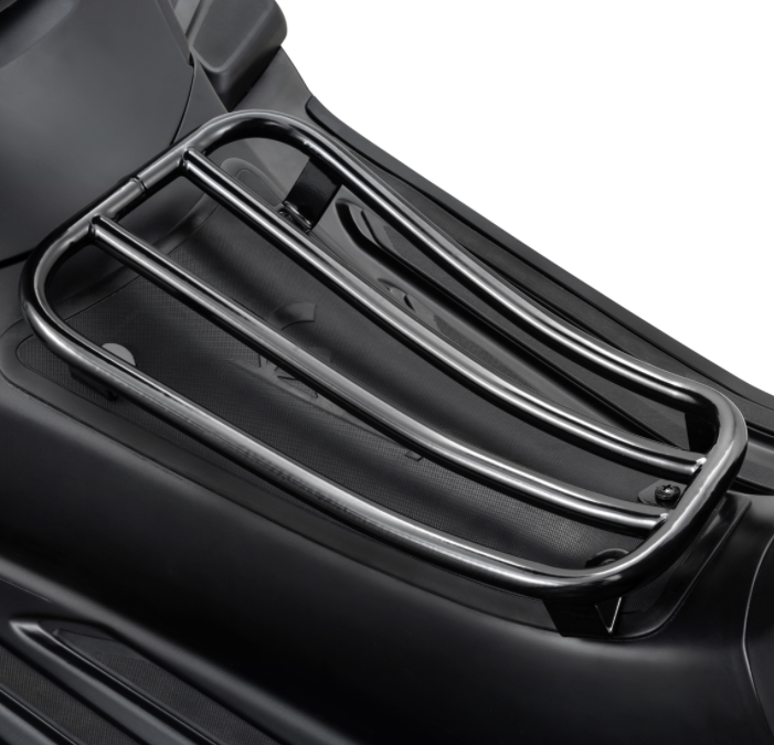 Luggage carrier step-through black for Vespa Primavera/Sprint 50-150cc