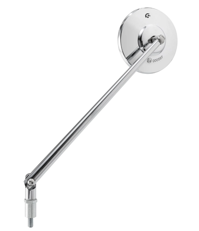 Standard mirror for Vespa, left-hand thread, chrome