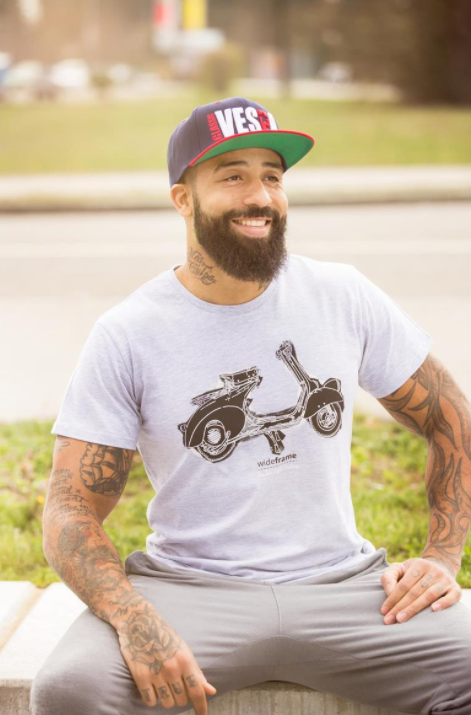 T-shirt "Faro Basso Fender Light Feeling", men gray melange