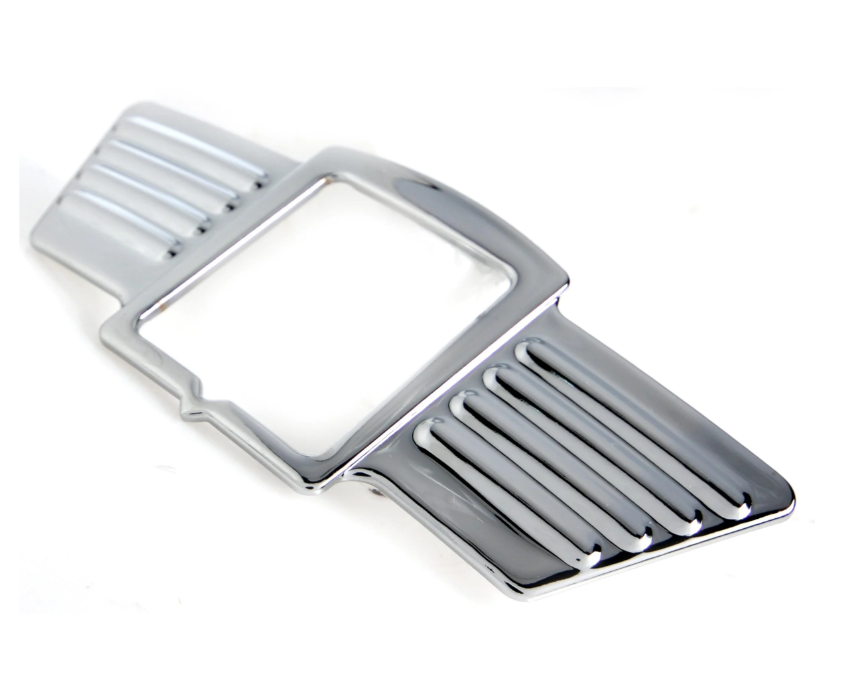 Cascade decorative wing for square PIAGGIO emblem, Mark I, for Vespa, plastic, chrome
