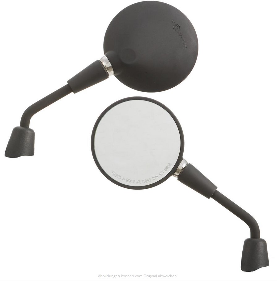 Mirror Shorty black matt right, left for Vespa Primavera 50-150ccm 2T/4T / GTS HPE 50-300ccm