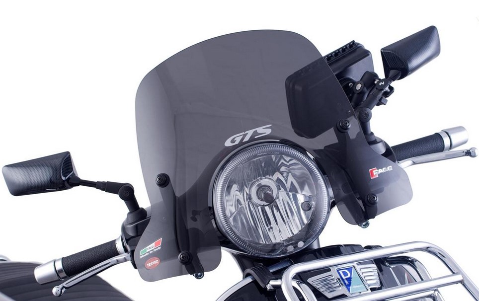 Half-height windshield for Vespa GTS/GTS Super/GT/GT L 125-300cc, tinted
