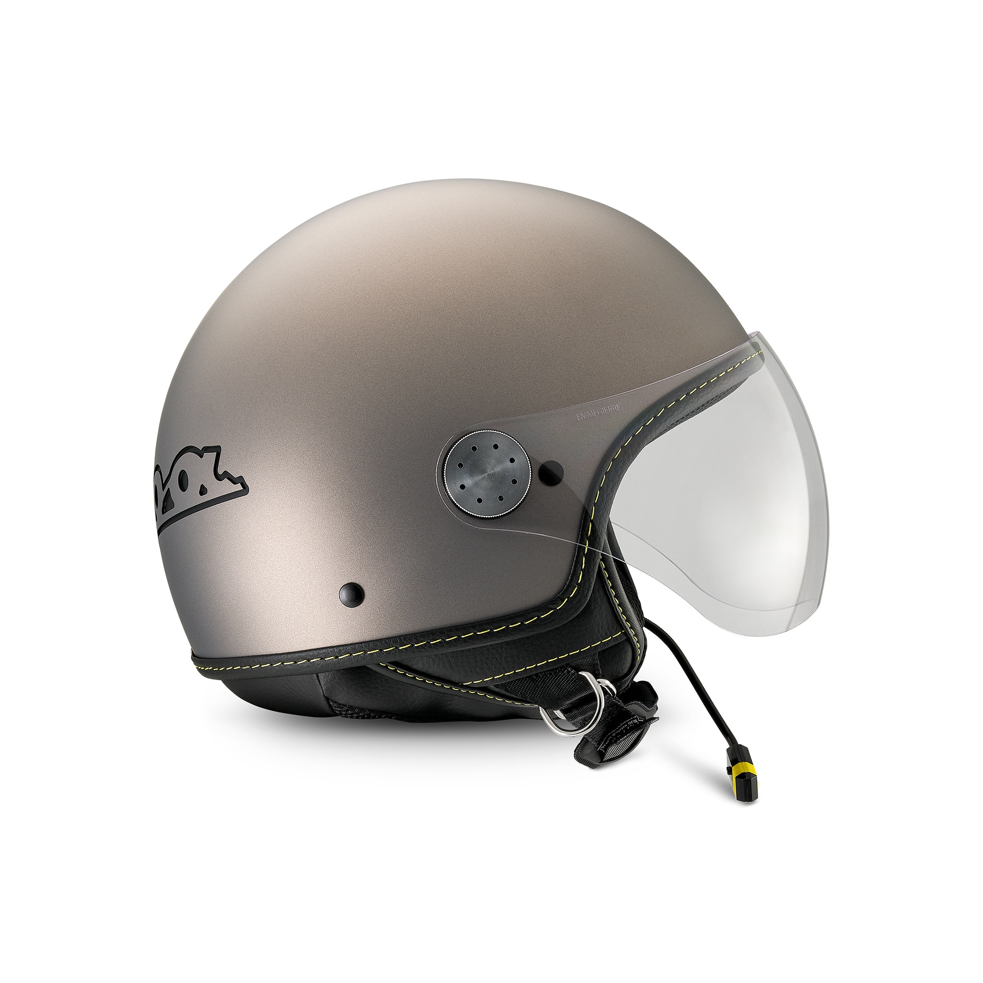 Vespa Jet Helmet Visor 4.0 Grigio Ottimista Matt - Bluetooth