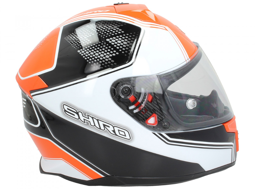 Shiro full face helmet, SH351, Fiber, F4, orange