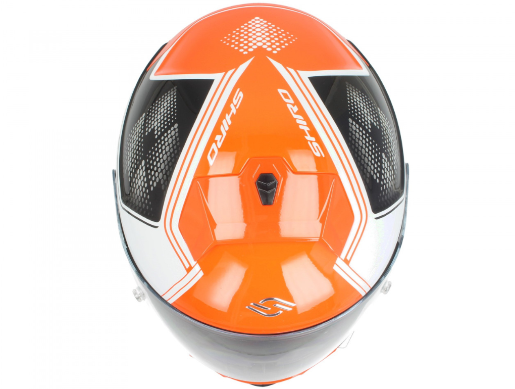 Shiro full face helmet, SH351, Fiber, F4, orange
