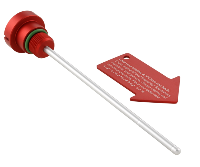 Oil filler plug engine oil for Vespa Primavera/Sprint 125-150cc i.e. 3V 4T AC, red