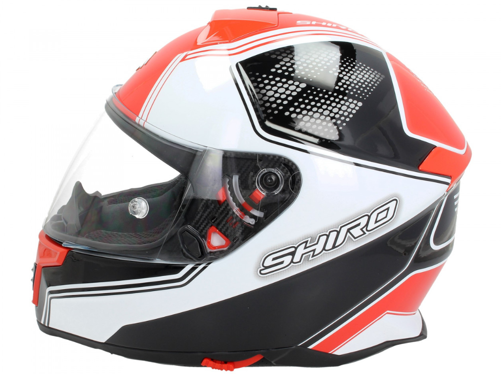 Shiro full face helmet, SH351, Fiber, F4, red
