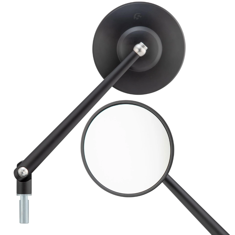 Standard mirror for Vespa, left-hand thread, black matt