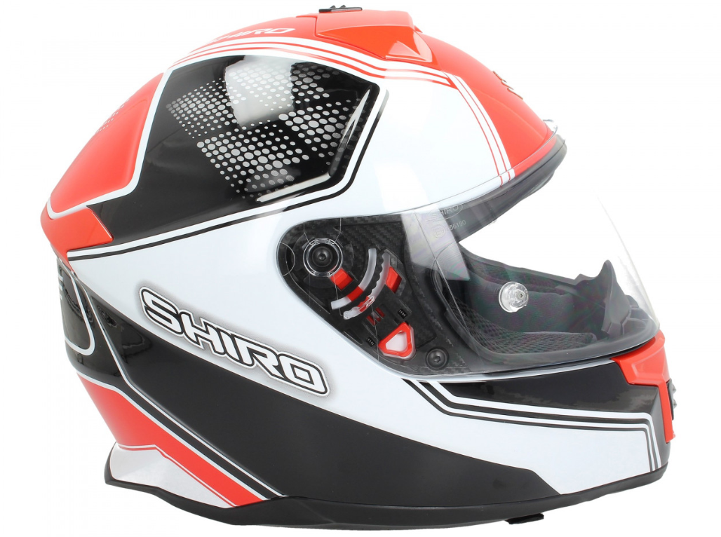 Shiro full face helmet, SH351, Fiber, F4, red