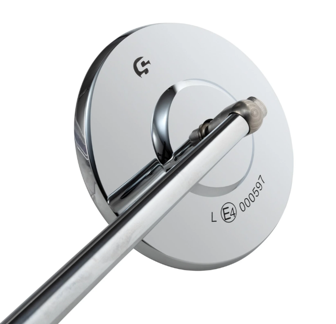 Standard mirror for Vespa, right-hand thread, chrome