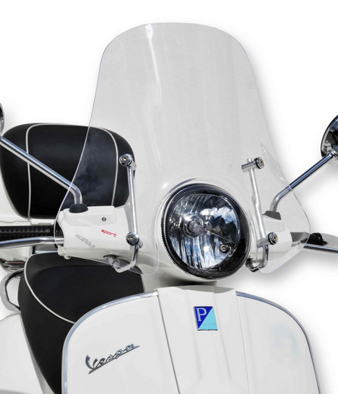 Windshield ERMAX Sport H 450 mm for Vespa GTS/GTS Super/GT L (-22), black