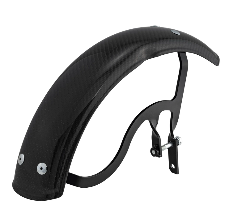 Mudguard Garelli EVO II for Vespa PX 80-200cc, carbon, holder black