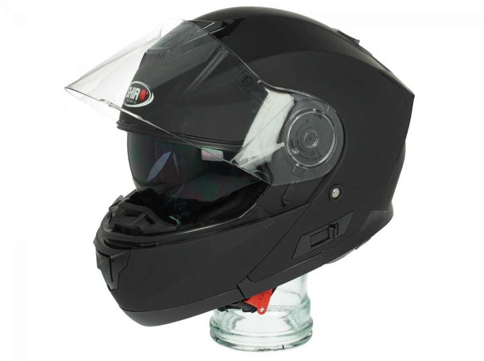 Shiro flip-up helmet, SH507, black matt