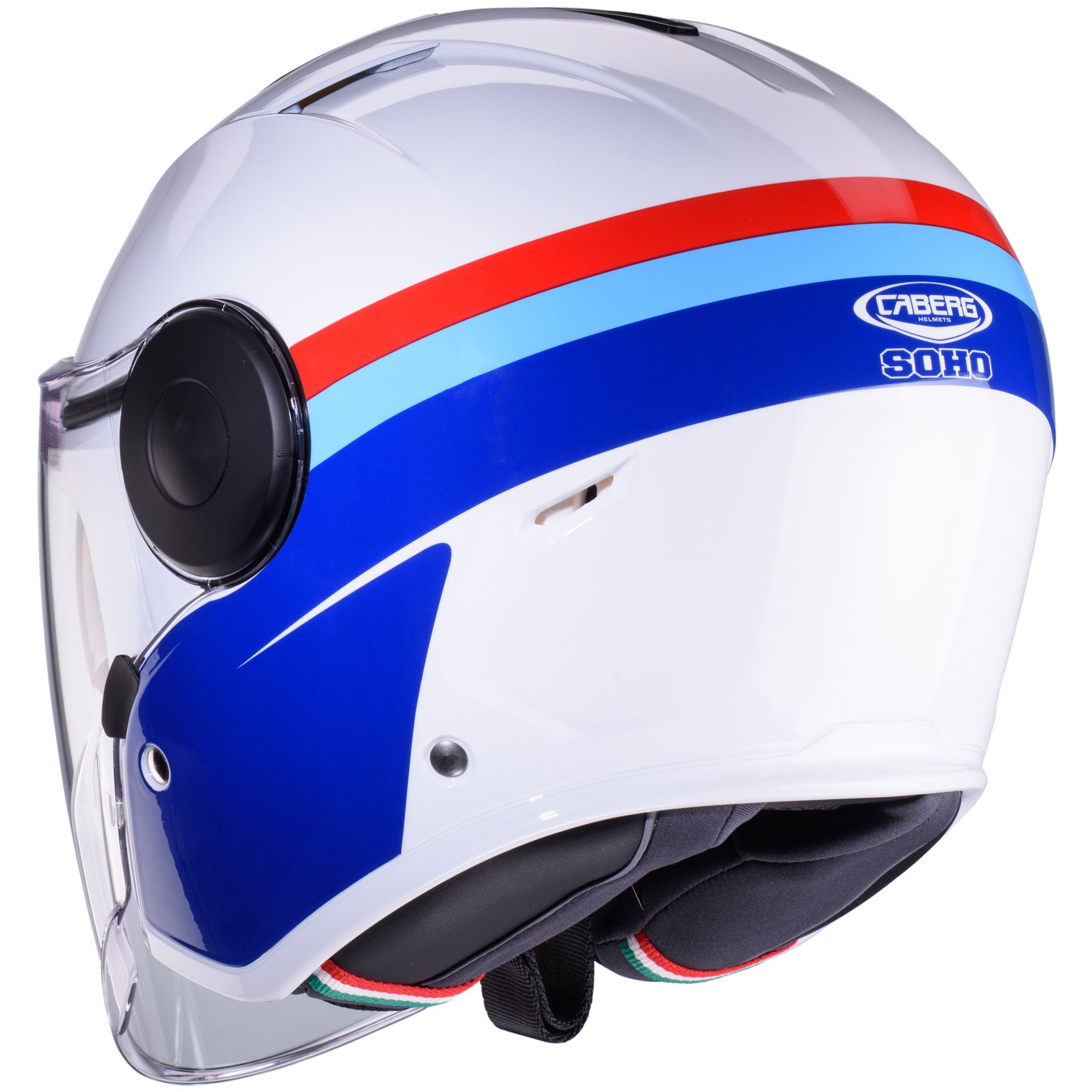 Caberg helmet Soho Zephyr white/blue-red