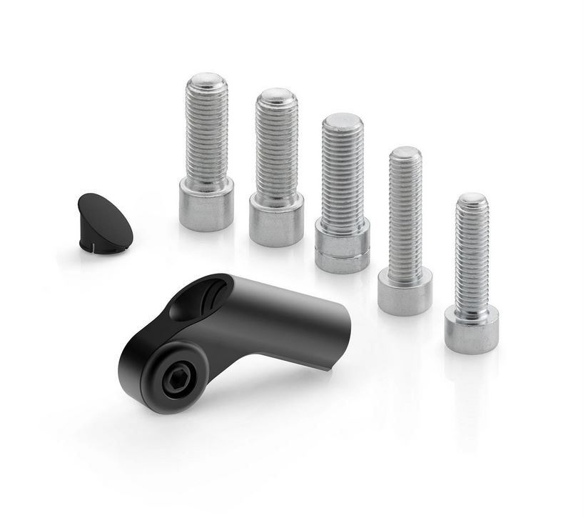 Mirror adapter RIZOMA "Side Mount" L 58.5 mm for Vespa, black anodized