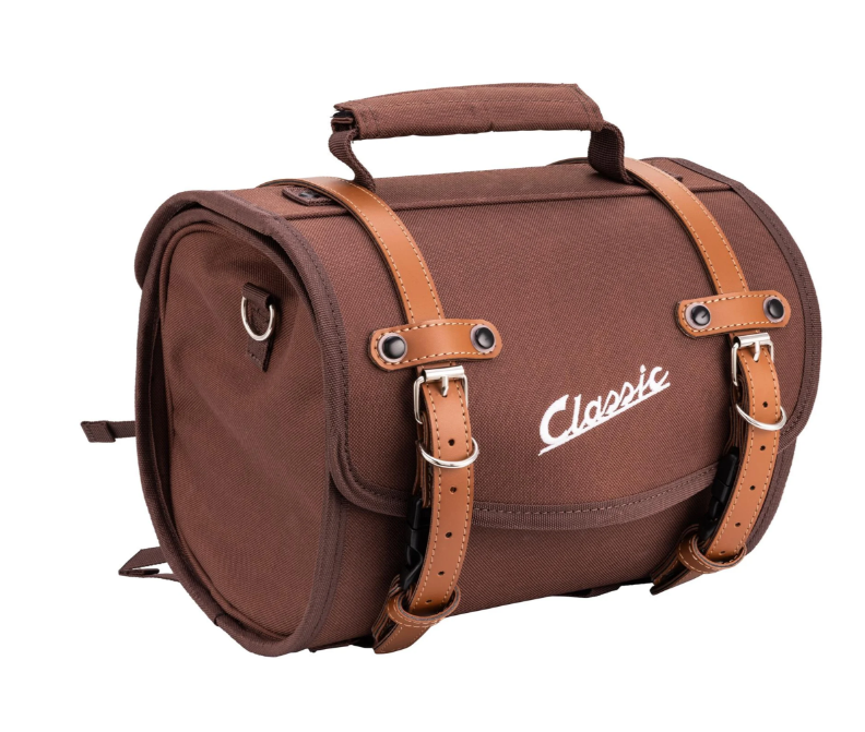 Bag "Classic" small for Vespa, nylon, tobacco brown
