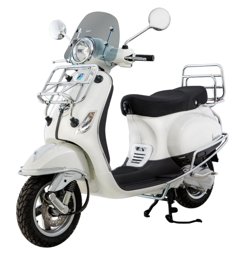 Front bumper fender for Vespa LX/LXV 50-150cc, chrome