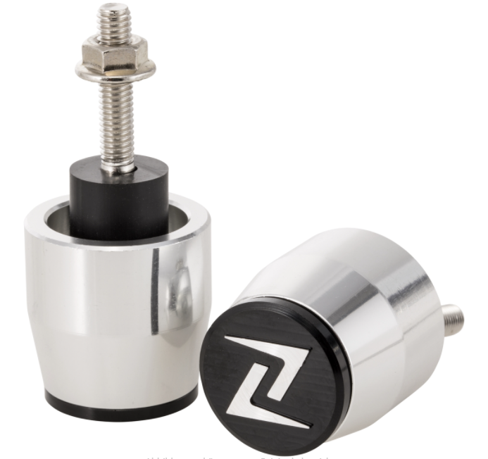 Handlebar end weights left/right for Vespa Primavera/Sprint/ET/LX/LXV/S, silver