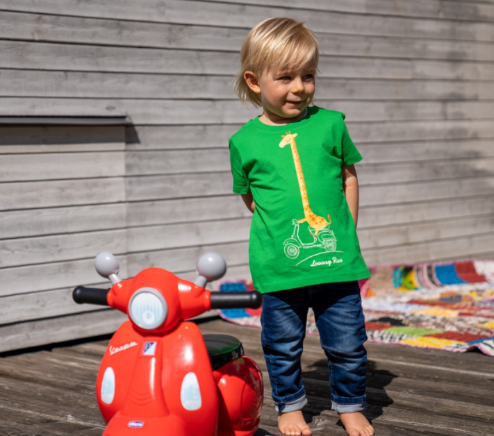 Kids T-shirt "Looong Run", green
