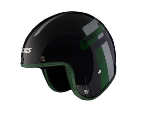 Axxis jet helmet, Hornet SV Oldstyle, green glossy