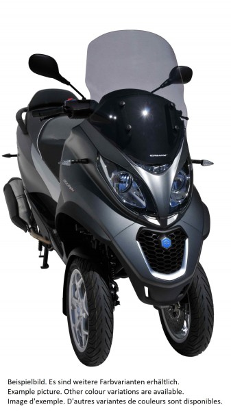 Windshield ERMAX Touring for Piaggio MP3 400 HPE (-22), tinted/light black