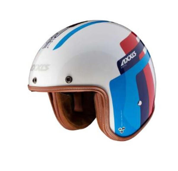 Axxis jet helmet, Hornet SV Oldstyle, blue shiny
